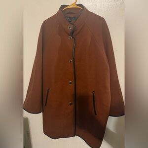 Brown Coat with Black Trim